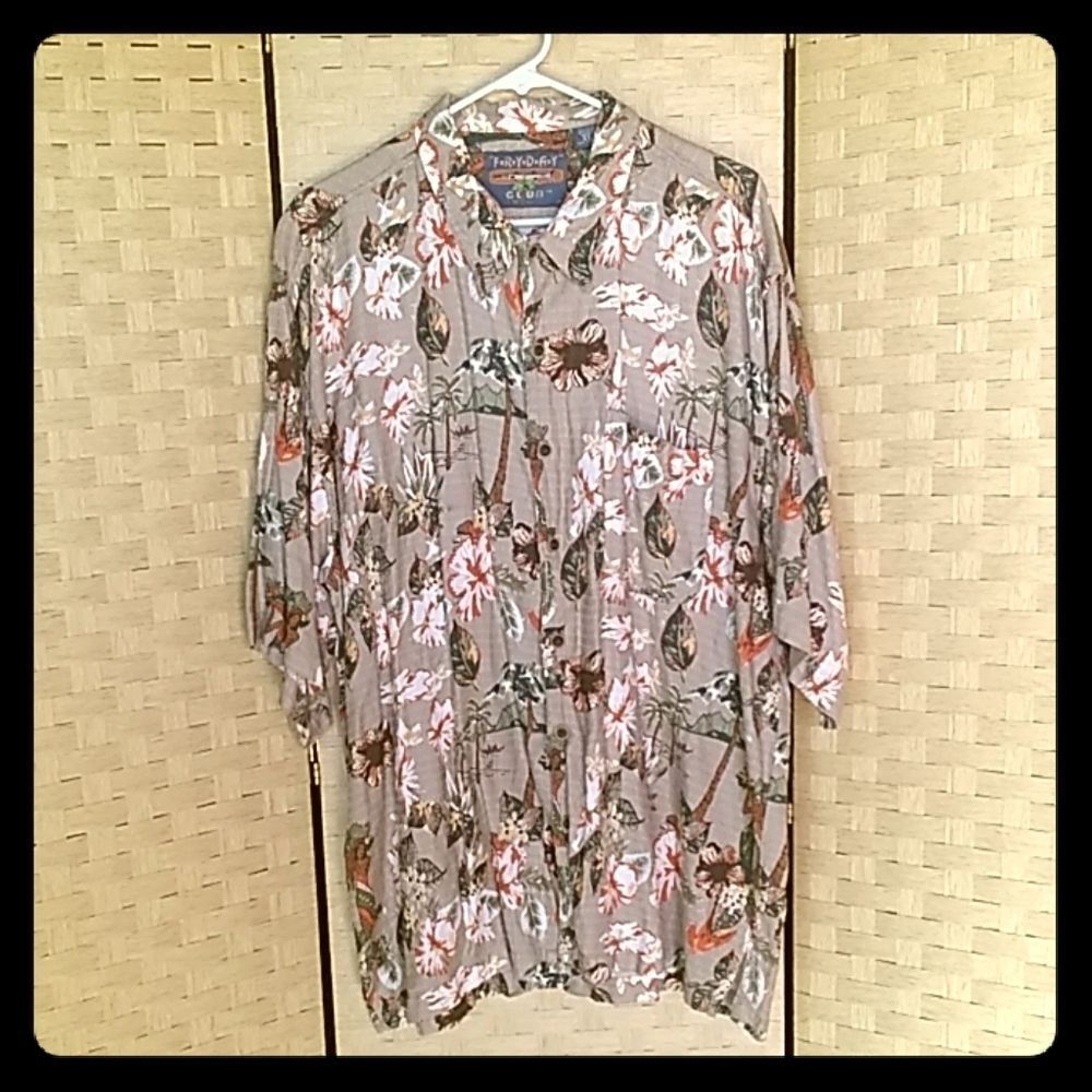 Mens Fryday Club Hawaiian Shirt Size XL